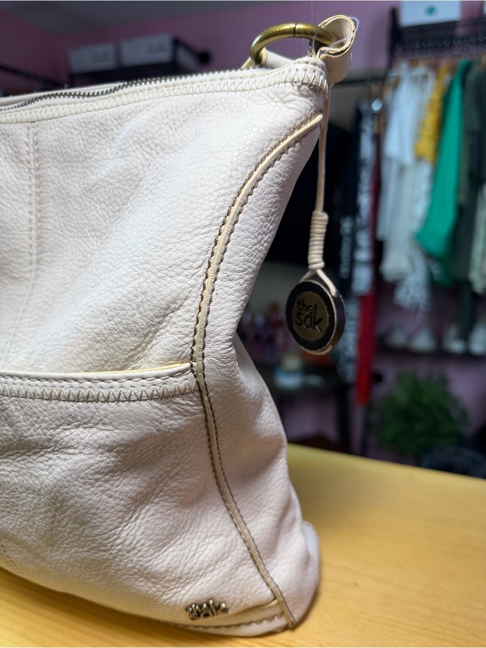 The Sak Cream Crossbody Bag – Soft Leather Everyday Sling - Picture 16 of 16